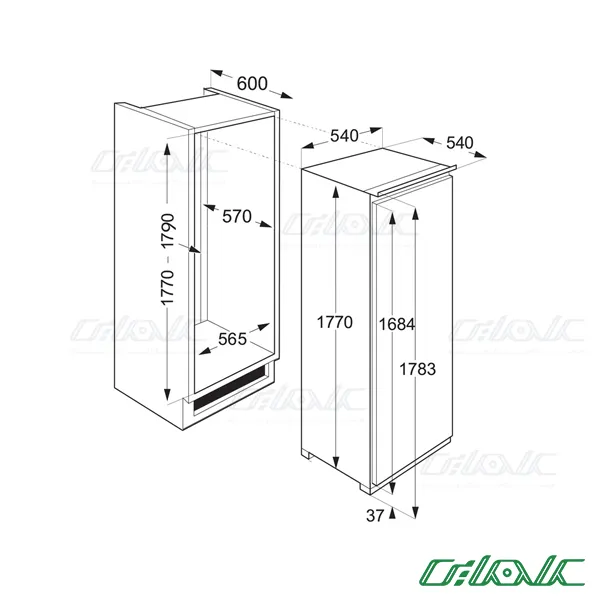 یخچال نوشیدنی توکار مونوگرام مدل MBF 305 W 67 GE