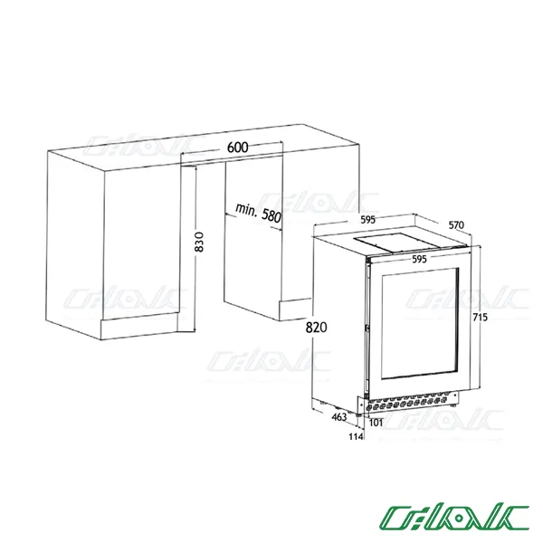 یخچال نوشیدنی توکار مونوگرام مدل MBF 145 W 46 GE
